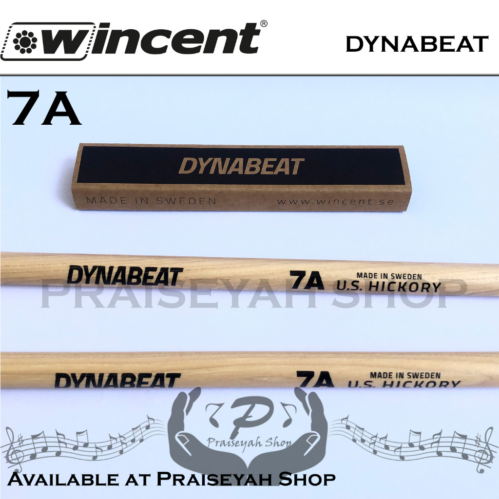 Stick Drum Hickory Dynabeat by Wincent 5A 7A 5AXL Stik Dyna Beat