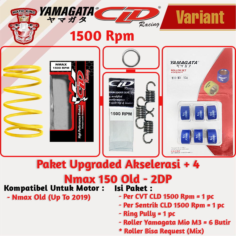 Paket Upgrade Per CVT + Sentrik + Roller Yamaha Mio Nmax Aerox Soul GT Fazzio Lexi X Ride Fino Freego CLD YAMAGATA 1000/1500 RPM