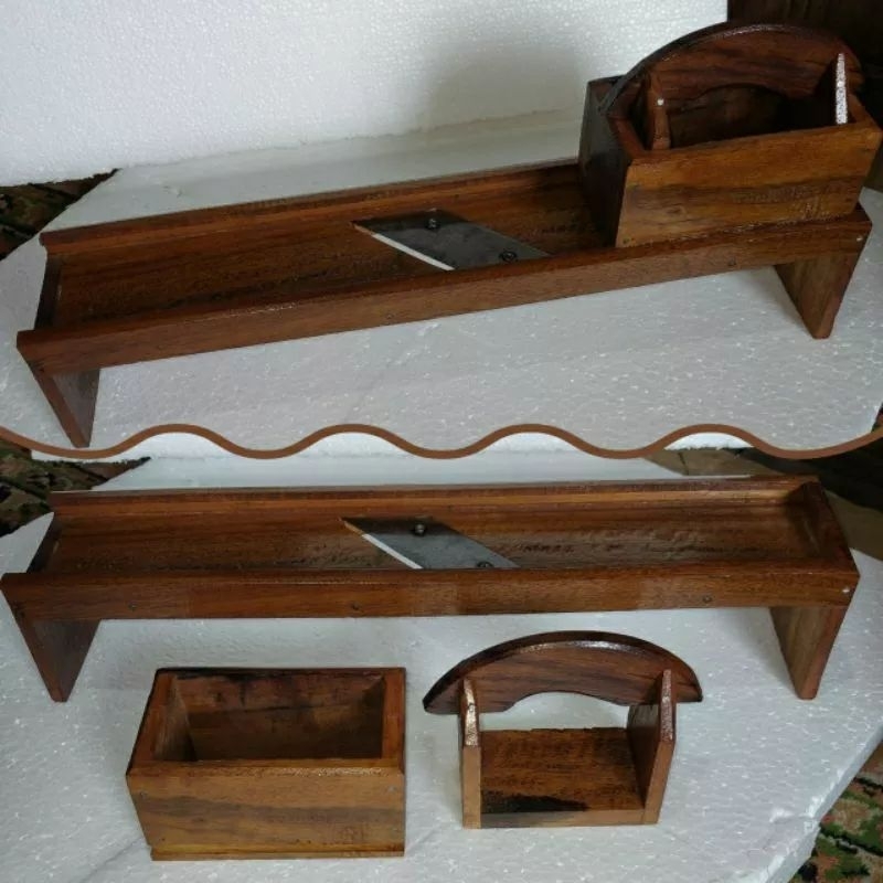 alat pemotong bawang asli dari kayu ulin ukuran sedang/tanggung