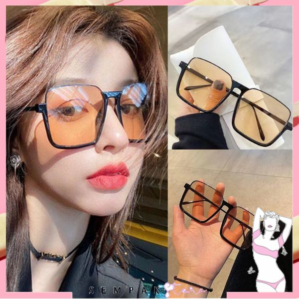 SS Kacamata Wanita Kotak Kode 6748 Style  Kaca mata Persegi Anti Silau Kacamata Fashion Korea Murah Sunglasses Import