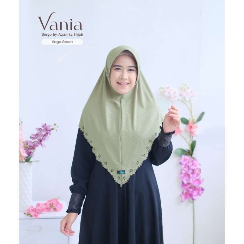 Bergo Vania by azamka hijab style kekinian