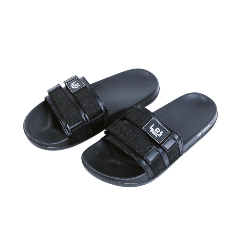 Sandal Pria Murah Sandal Pria wanita Slide Sendal Slip on Sendal Anti Licin Ringan Selop Gorka Hitam lrs casual