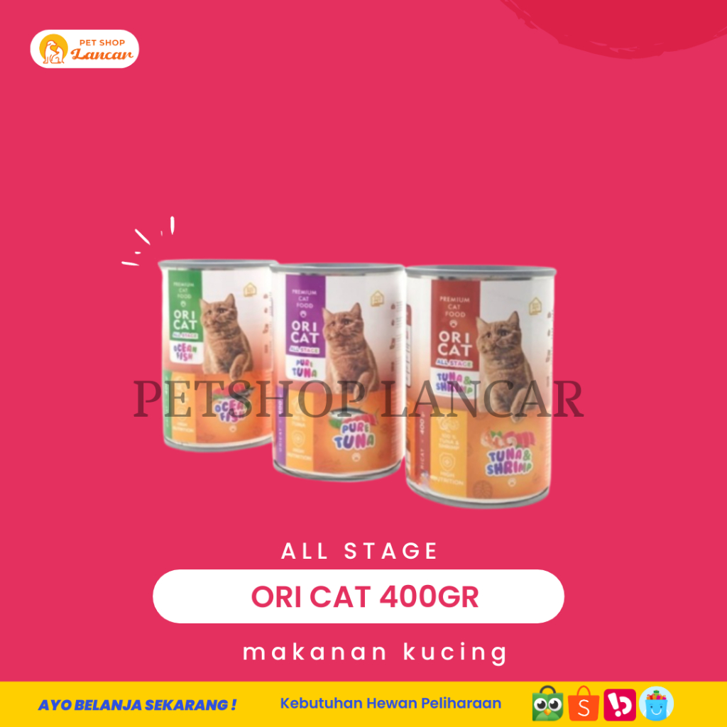 Ori cat kaleng 400gr oricat makanan basah kucing