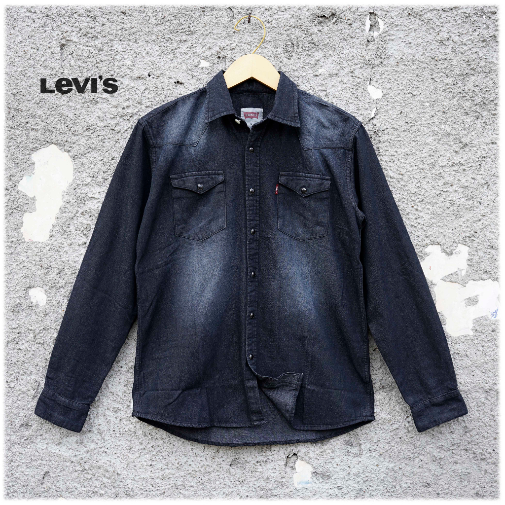 Kemeja Levis Original - Kemeja Panjang Pria - Black Series