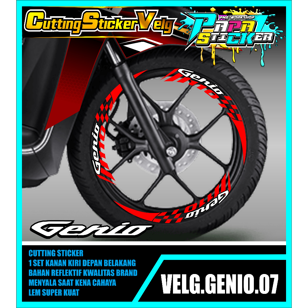 STIKER  VELG GENIO CUTTING STICKER VELG GENIO CUTTING VARIASI 07
