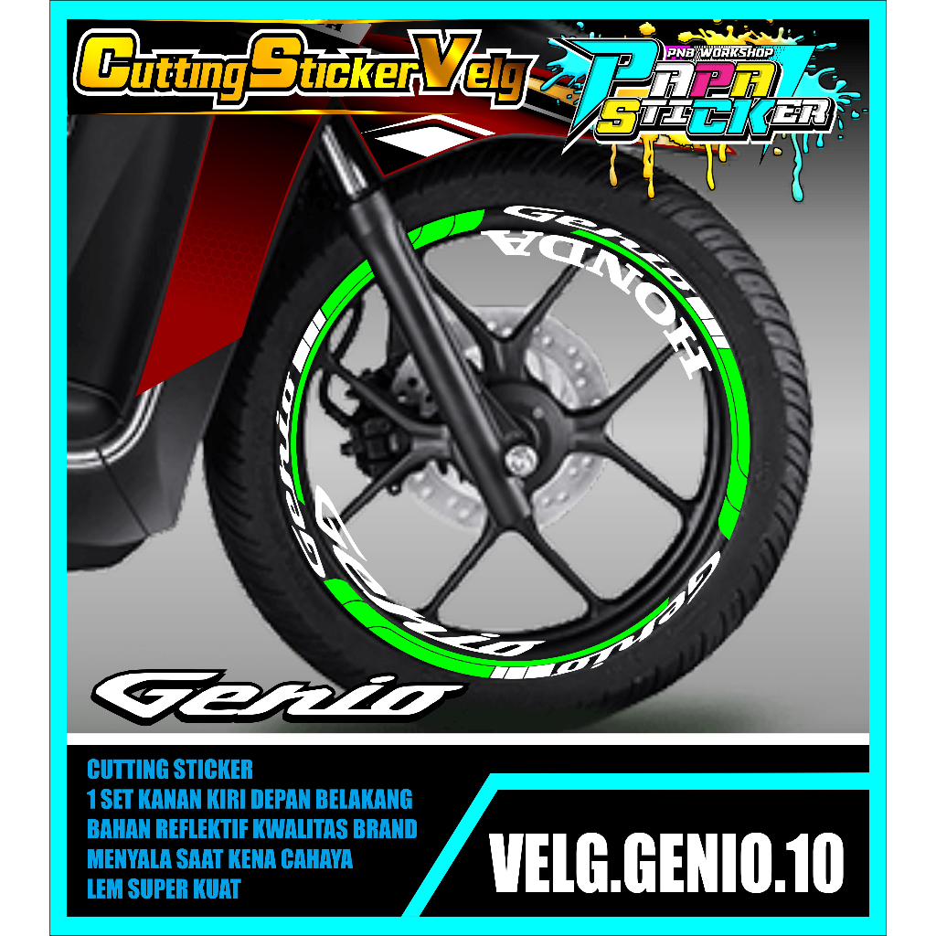 STIKER  VELG GENIO CUTTING STICKER VELG GENIO CUTTING VARIASI 10