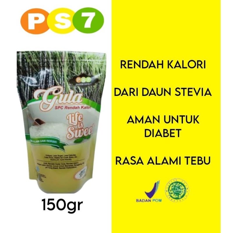 

GULA STEVIA SEHAT ALAMI RENDAH KALORI HALAL PS7 150 gram / GULA DAUN STEVIA LOW KALORI ANTI DIABETES