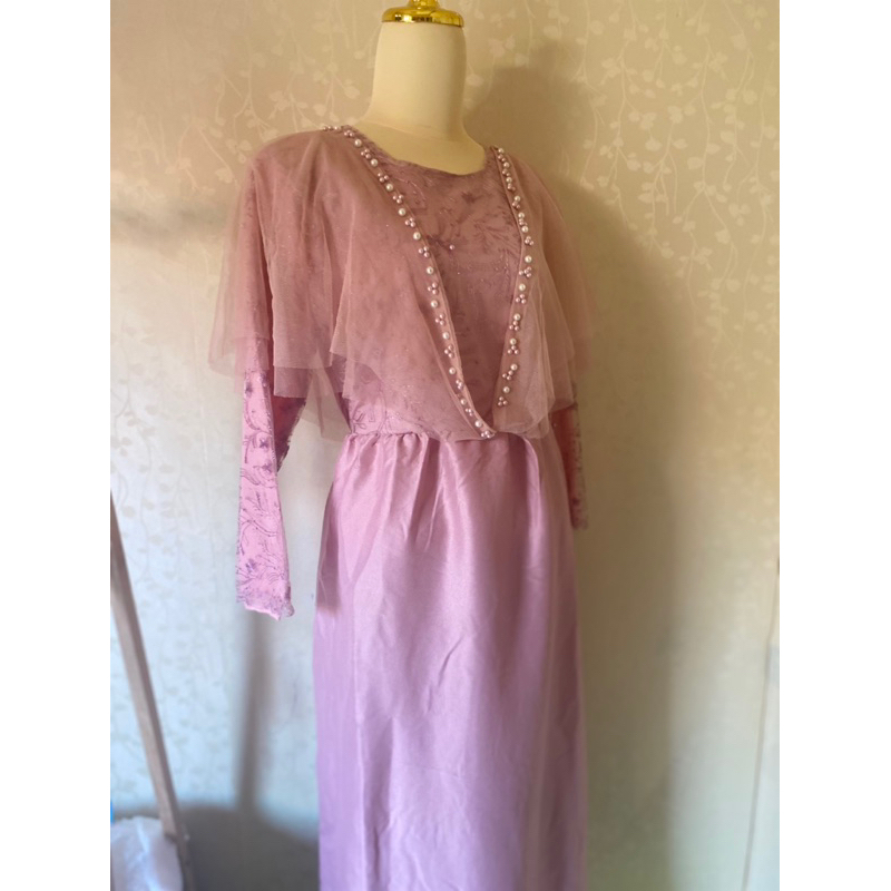 dress pink long tile