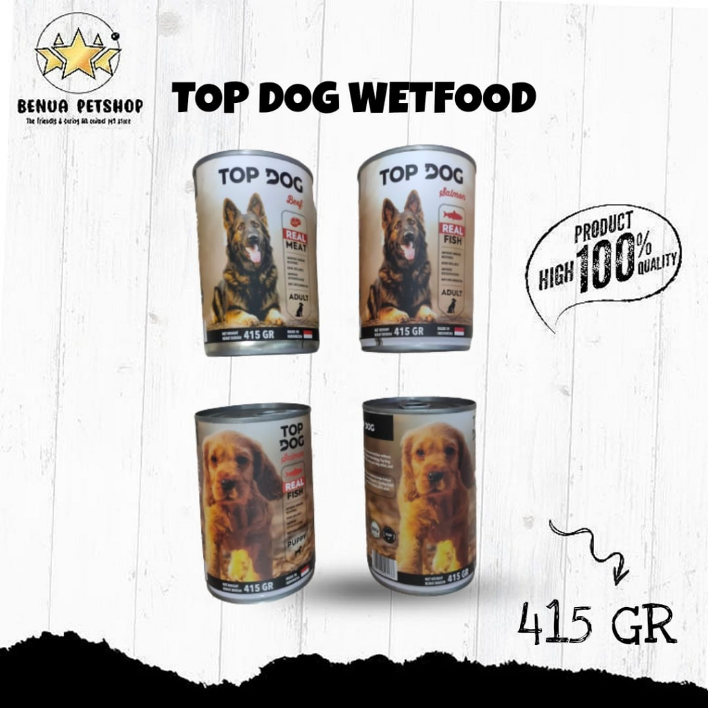 TOP DOG PREMIUM MAKANAN ANJING KALENG ALL VARIAN - 415 GR