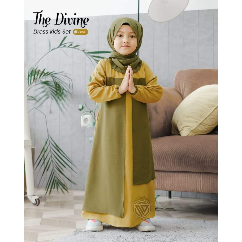 Gamis Anak Terbaru Set Hijab Lebaran 2023 Pakaian Muslim Anak Perempuan/Pakaian Set Muslim/Fashion M