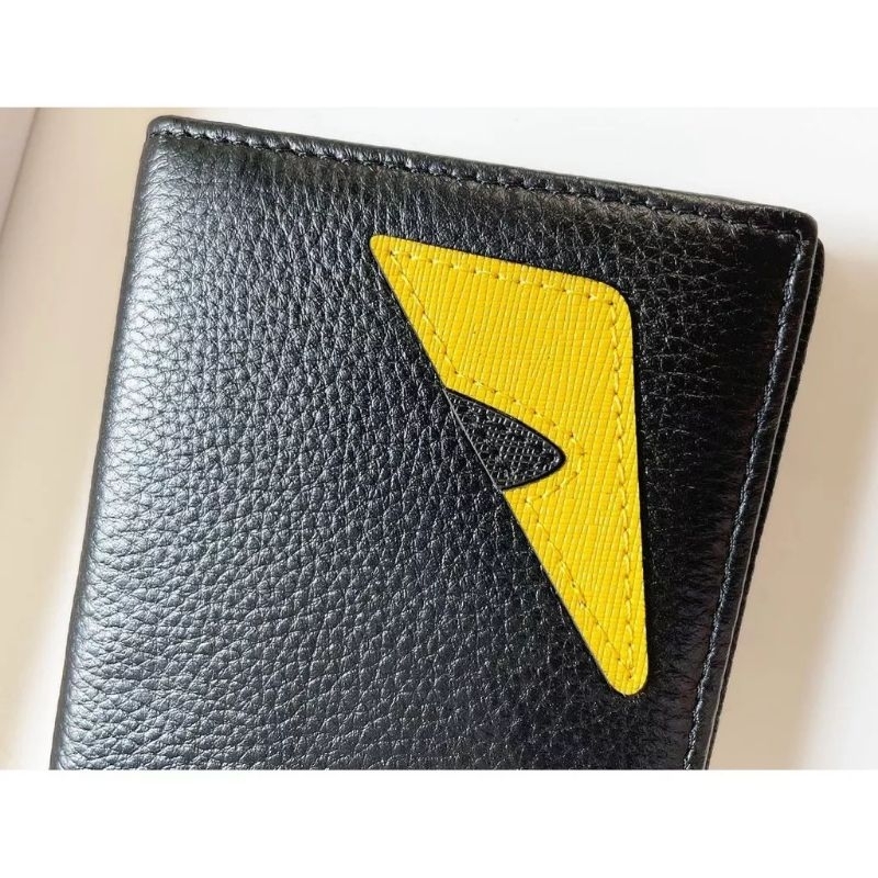 Dompet Fendi Eyes Monster Yellow Dompet Lipat Kulit Import