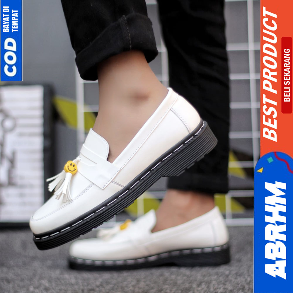 ABRHM Sepatu Loafers Docmart Formal Pantofel Casual Kerja Pria