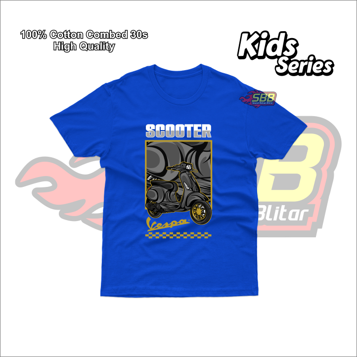 Baju Kaos Anak Motor Scooter Katun Distro