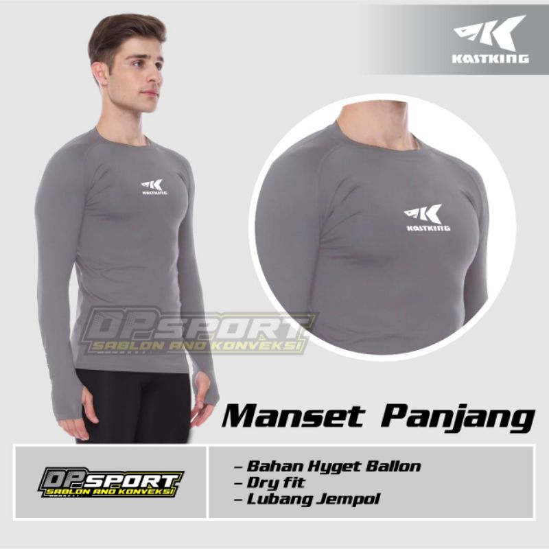 Baju manset pria Baselayer tangan panjang olahraga pria wanita mancing
