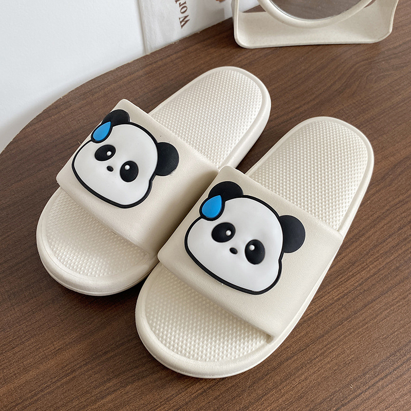 Gobra ♕ SA036 Sandal Wanita Empuk Eva Rumah Motif Panda Warna Simple Lucu Sendal Motif Ringan Empuk Santai Import Murah COD