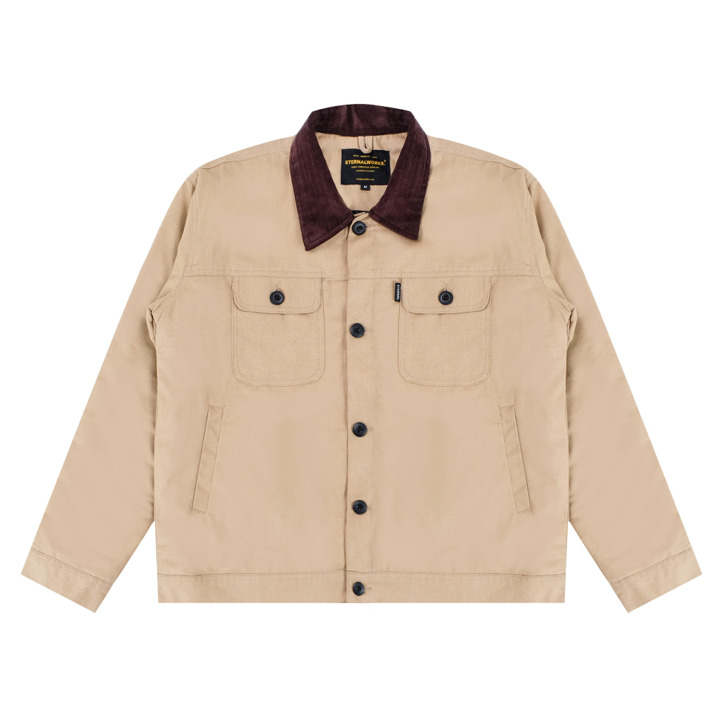 ETERNALWORKS - Bomber Jacket Aero Collar Corduroy Brown