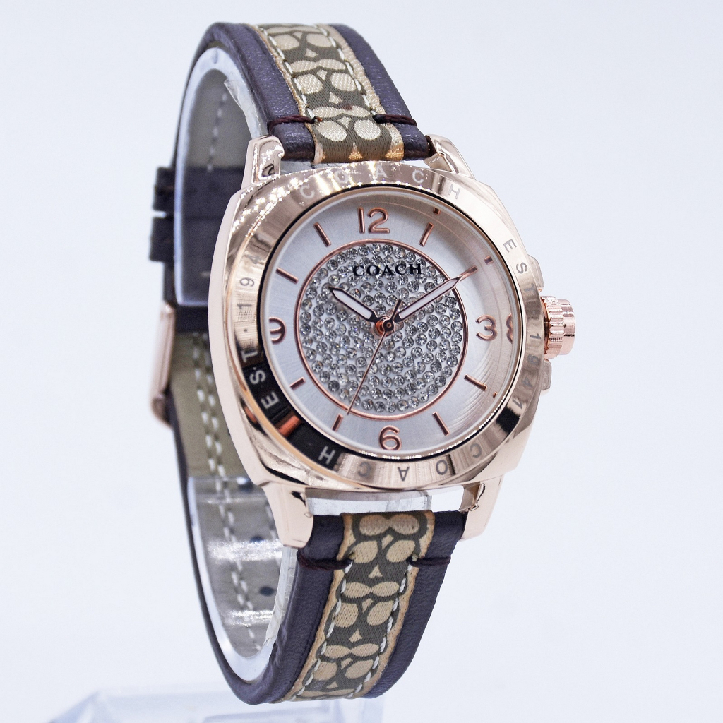 Jam Tangan Wanita Coach 3023 Kulit Free Box