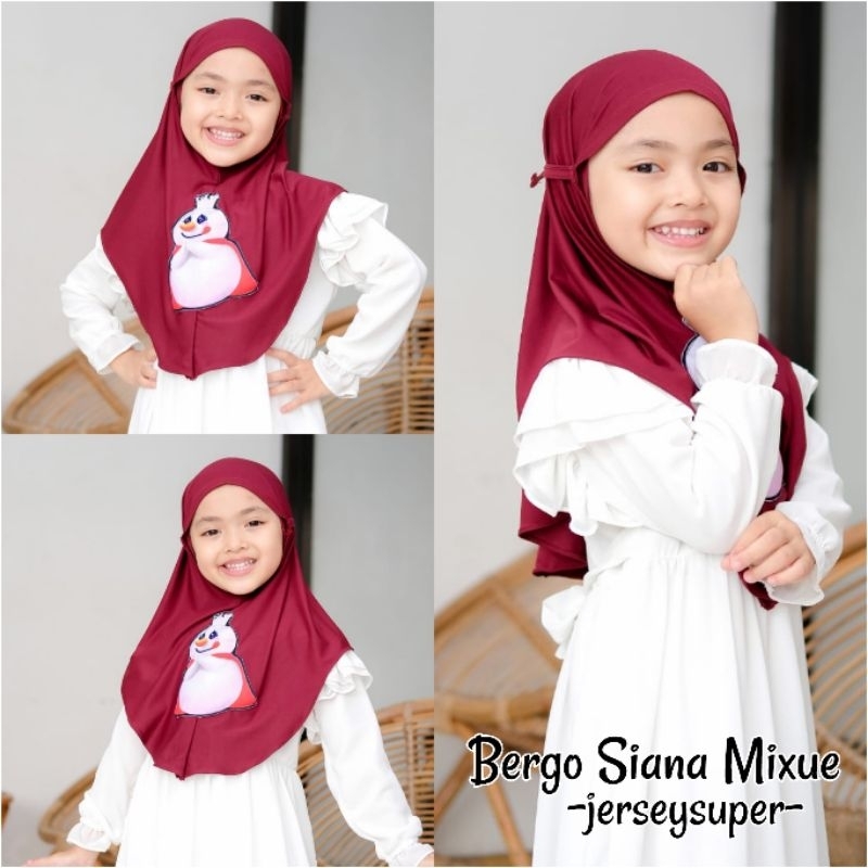 BERGO SIANA MIXUE / BERGO ANAK JERSEY / JILBAB ANAK MIXUE / BERGO TALI / JILBAB BERGO / BERGO ANAK JERSEY / JILBAB ANAK / HIJAB ANAK