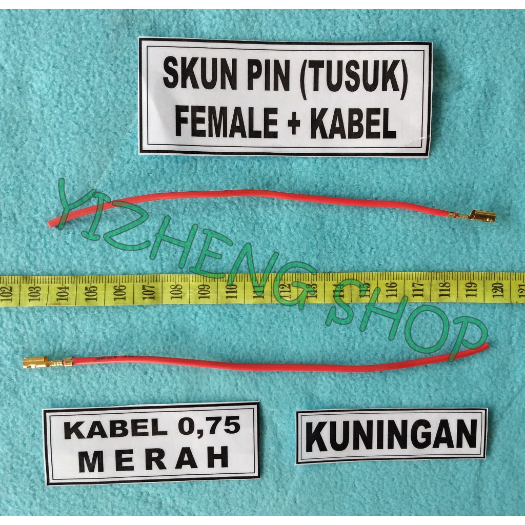 SKUN PIN BULAT ( TUSUK ) FEMALE + KABEL MERAH