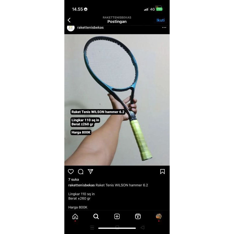 Raket Tenis WILSON hammer 6.2