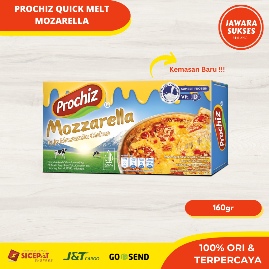 

Keju Prochiz Quick Melt Kemasan Baru - Moza 160gr | Keju Olesan Cepat Leleh