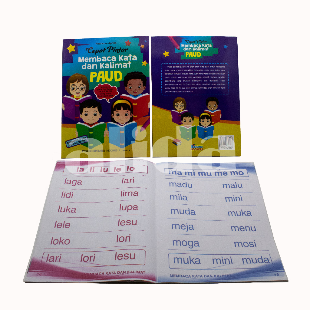Buku Anak TK PAUD - Cepat Pintar Membaca Kata dan Kalimat
