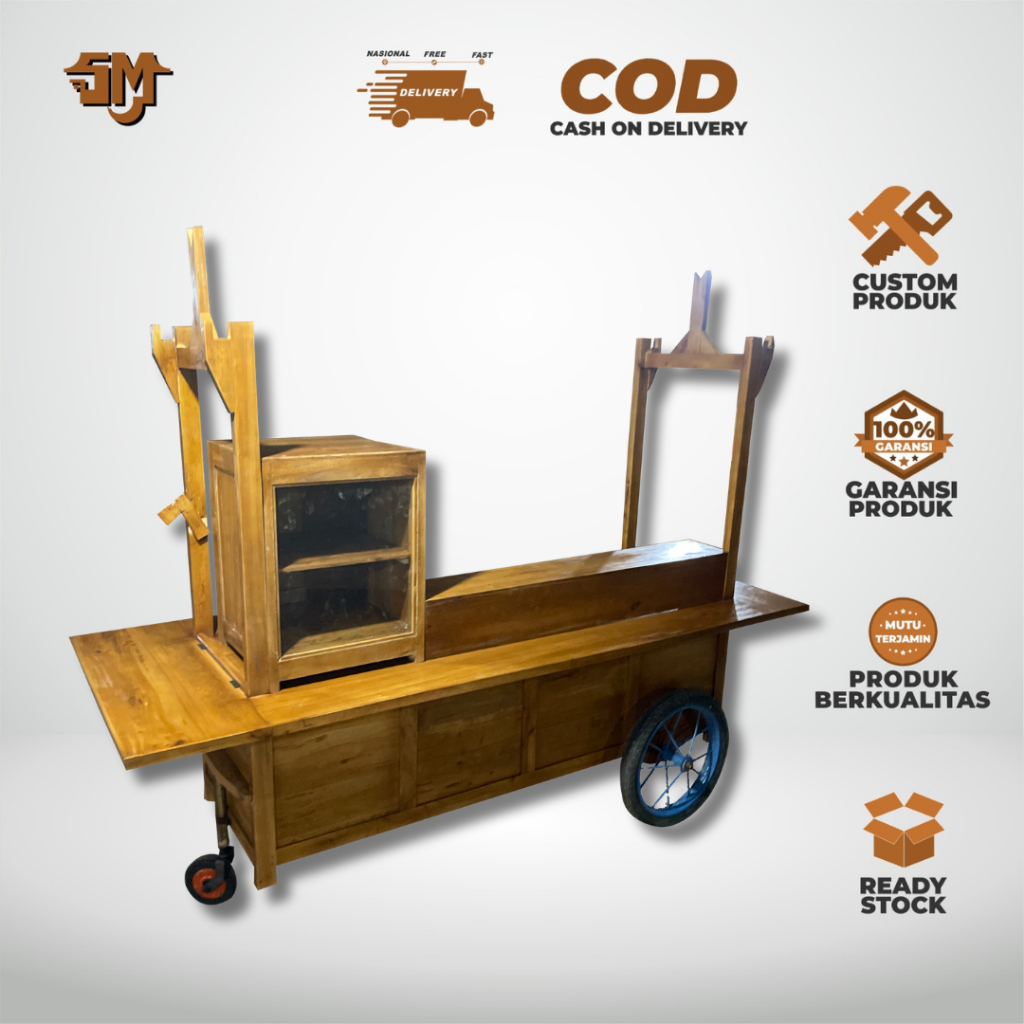 Gerobak Pecel Lele Jumbo/Grobak Lamongan/Gerobak Usaha Makanan