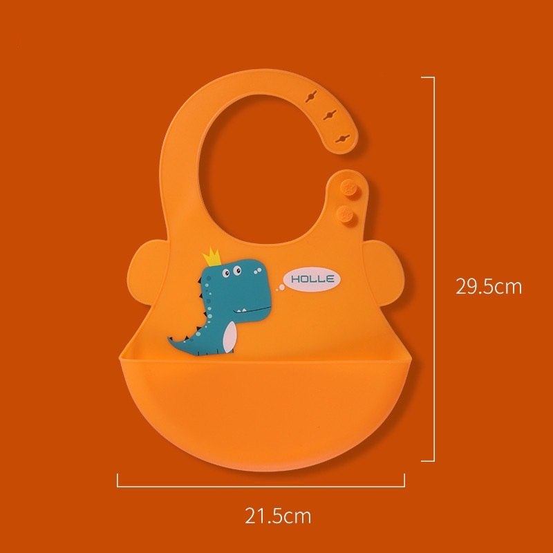 LIN135 - Celemek Makan Bayi BABY BIB SLABER Karet Anak Baby Burb Apron Silicon Bibs Waterproof