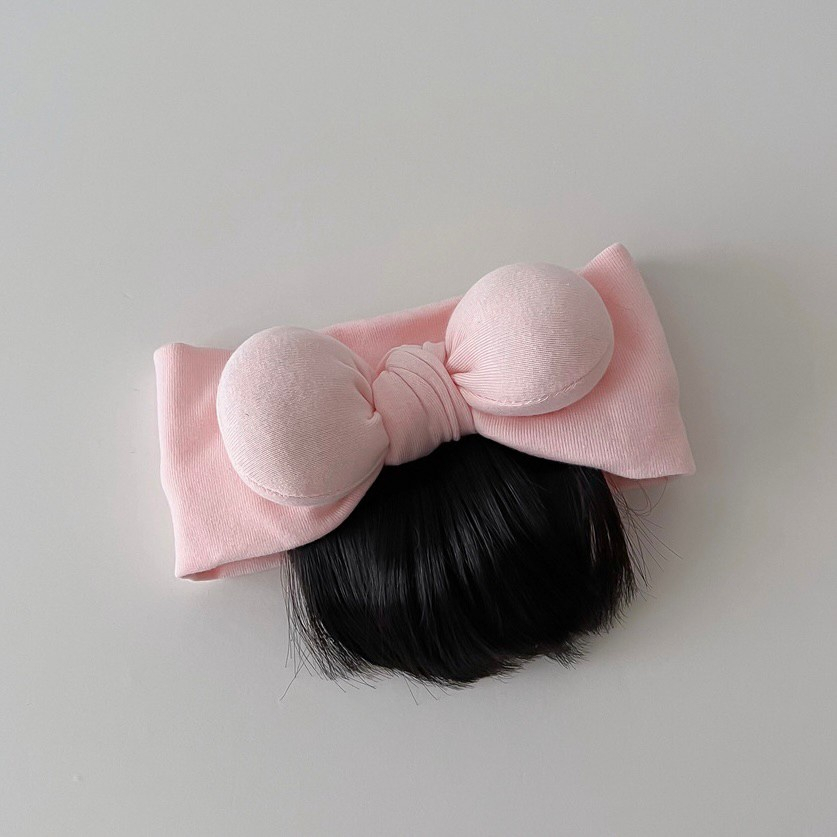 [REJECT JUAL MURAH] 0-3 thn || Bandana Wig Korea Poni Rambut Palsu Topi Cepol Bayi Newborn Anak JNWG WA