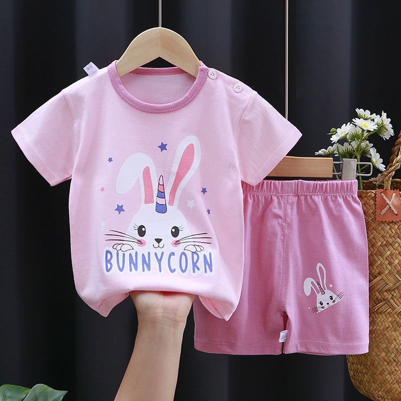 Setelan baju dan celana anak import bahan berkualitas unisex cowok cewek ukuran 73cm sampai 120cm