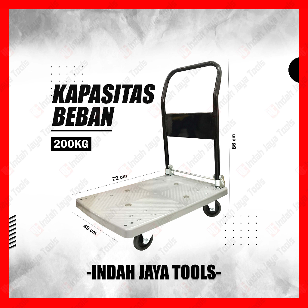 Hand Truck 200 Kg Alat Dorongan Angkut Barang Troli Handtruck Trolley