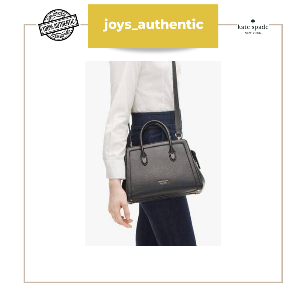 Tas Wanita Kate Spade Knott Medium Satchel Hitam Black Woman Bag Authentic Original