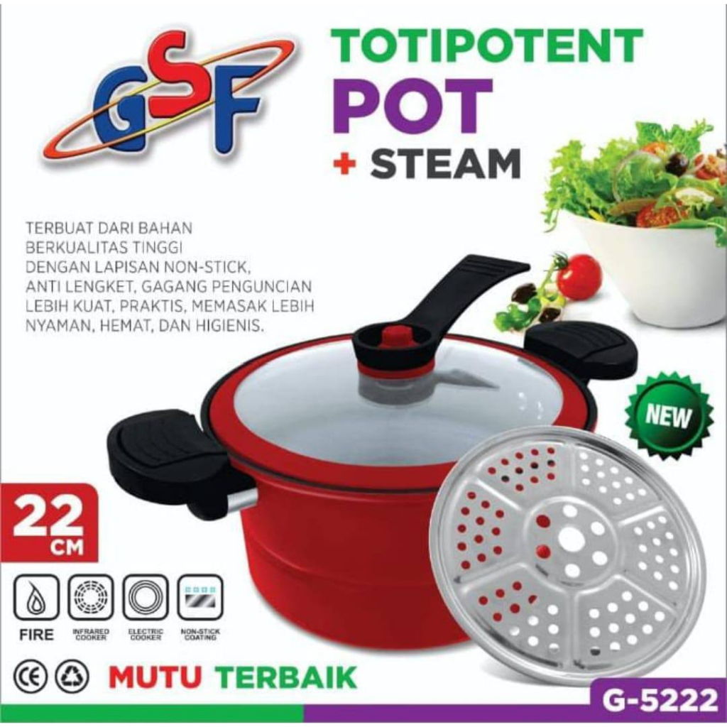 Presto Totipotent GSF 22cm + Steamer G5122