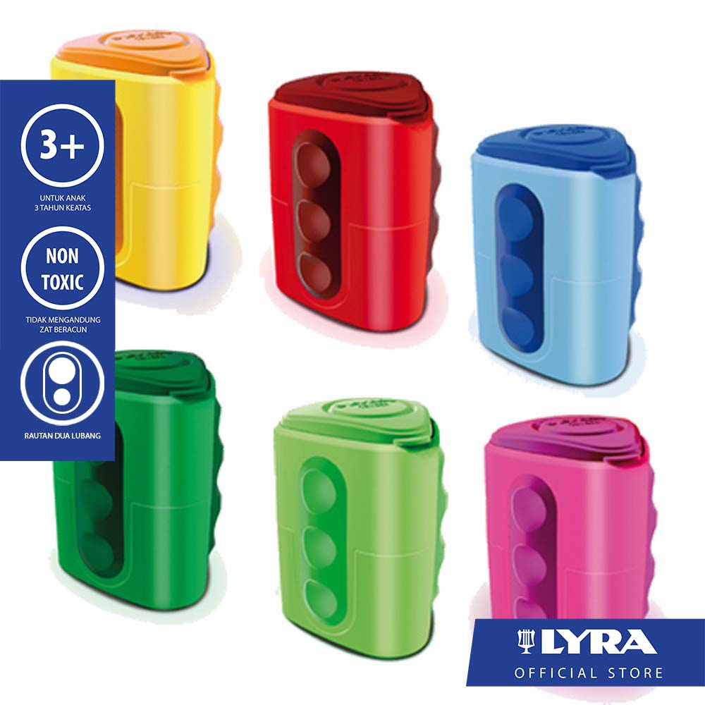 

LYRA Groove Sharpener Twin Hole - Serutan Lubang Ganda untuk Pensil dengan Berbagai Ukuran
