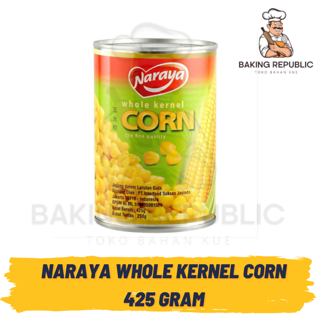 

NARAYA KERNEL CORN | 425 GRAM | KEMASAN KALENG PABRIK