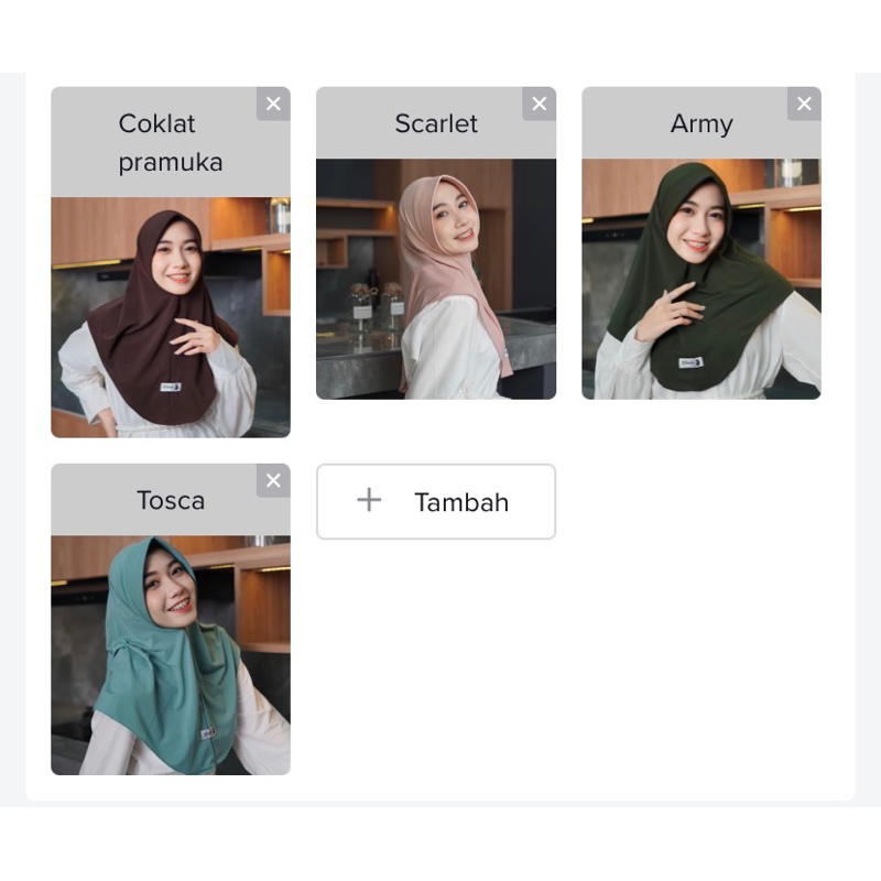 Paket Usaha Combo 10 Pcs Daily Hijab Instan Size M