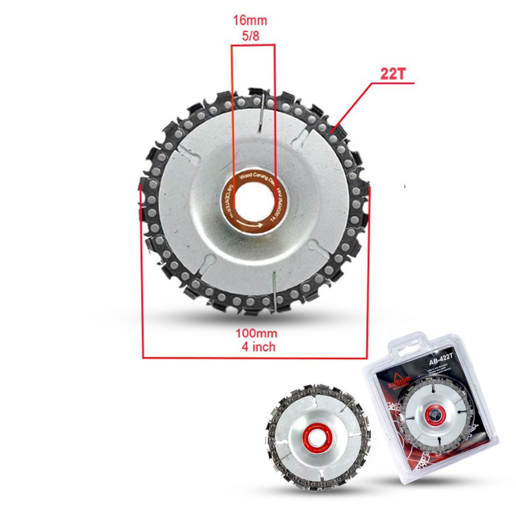 Wood carving disc mata gerinda chainsaw 4&quot; inch gergaji potong ukir / Chainsaw disc gerinda kayu potong ukir kikir PROMO!!!!!! Mata Gerinda Chainsaw Wood Carving Potong Ukir Pahat Kayu 4 inch x 22T