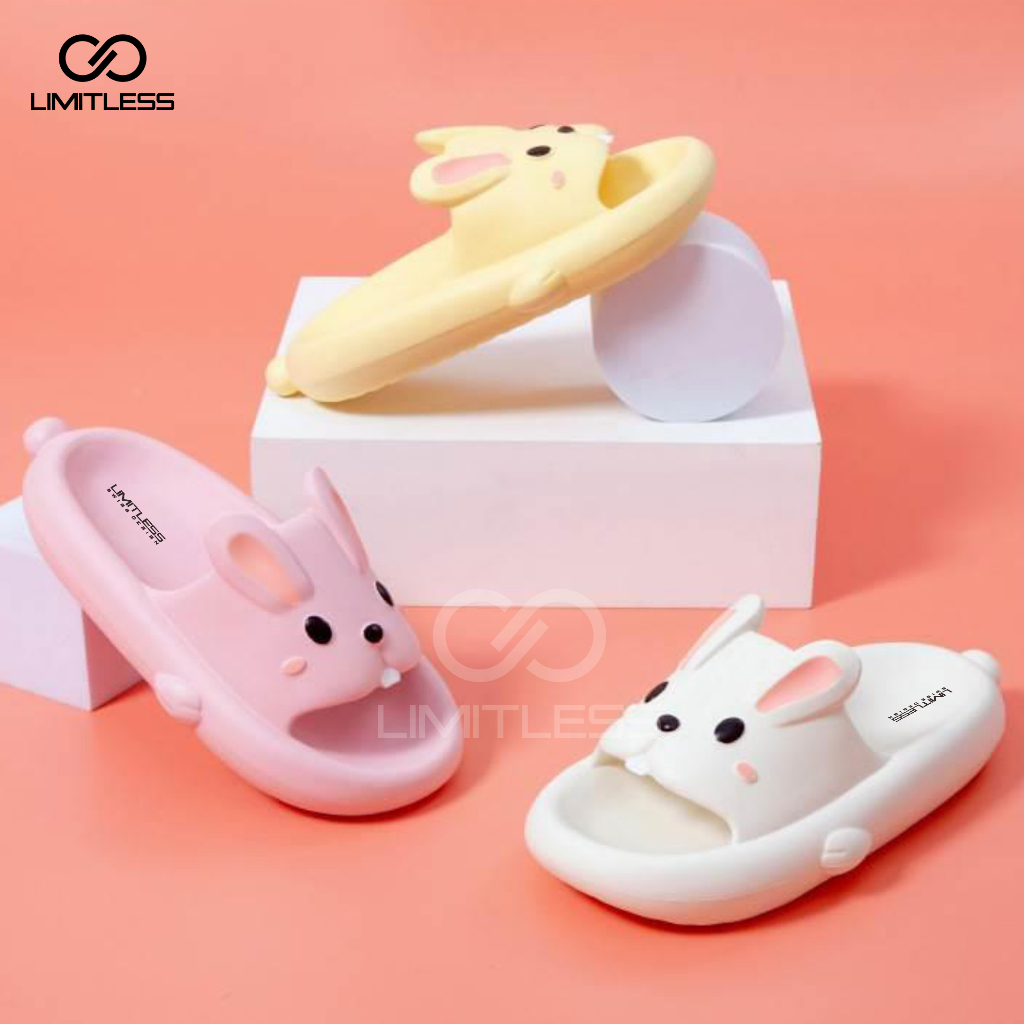 Sandal Rabbit Anak Perempuan Slip On Korea Sendal Bunny Anak Karakter Lucu Sandal Kelinci Terbaru 2023