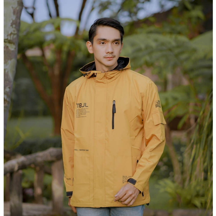 Kuning List Jaket Outdoor The Bojiel Nasa Jaket Parasut Jaket Pria Jaket Outdoor Jaket Windbreaker