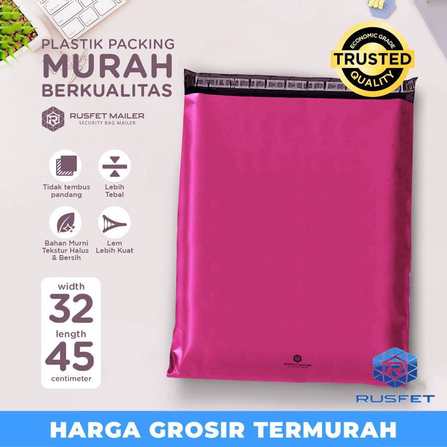 

Plastik Polymailer Pack LOW COST 32x45cm Amplop Polimailer PINK Rusfe