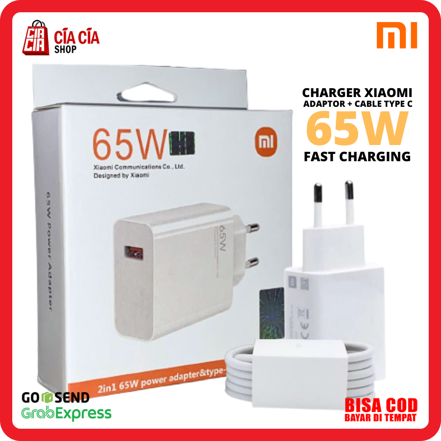 Charger Xiaomi 65W Usb Type C Adaptor Charging Xiaomi 65W Type C