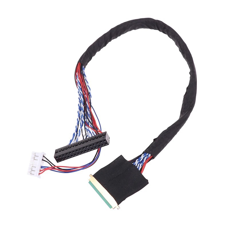 Kabel LVDS I-PEX 20453-040T-11 40Pin 2ch 6bit untuk Panel LCD LED 10.1-18.4 Inci