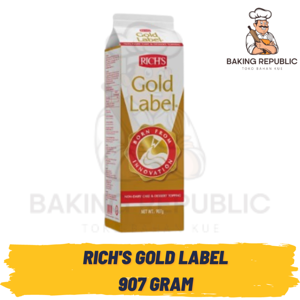 

RICH WHIPPED CREAM GOLD LABEL 907gr Tanpa es batu | WHIPPED CREAM GOLD LABEL