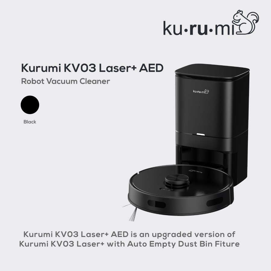 Kurumi KV 03 Laser+ Robot Vacuum Cleaner with Auto Empty Dustbin