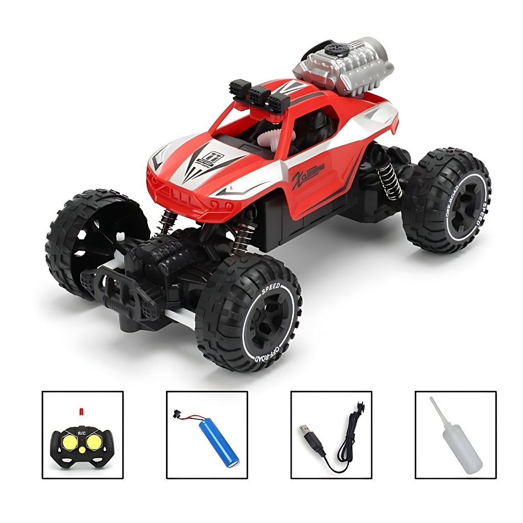 RC Spray Climbing Car Mengeluarkan Asap | Mainan Anak Laki Laki Mobil Mobilan Remote Control Seru