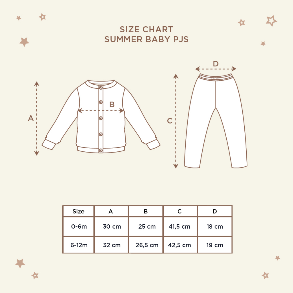 Little Palmerhaus Summer Baby Pajamas Piyama Bayi Lengan Panjang 0-1 tahun