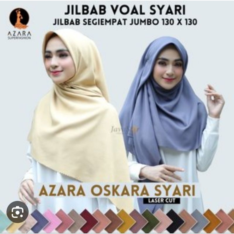 hijab segi empat jumbo oskara / hijab segi empat syar'i Az-Zahra