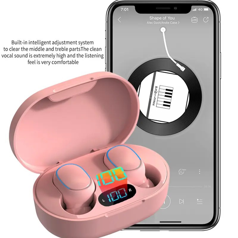 ELAVO Earbuds bluetooth Macaron pastel wireless headset High quality noise reduction microphone waterproof HIFI Sport