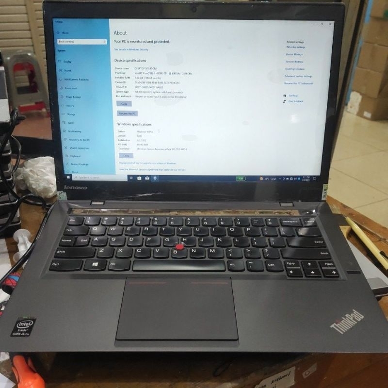 LAPTOP LENOVO THINKPAD X1 CARBON | CORE I5 | RAM 8GB | SSD NVME 512GB | MULUS MURHA BERGARANSI