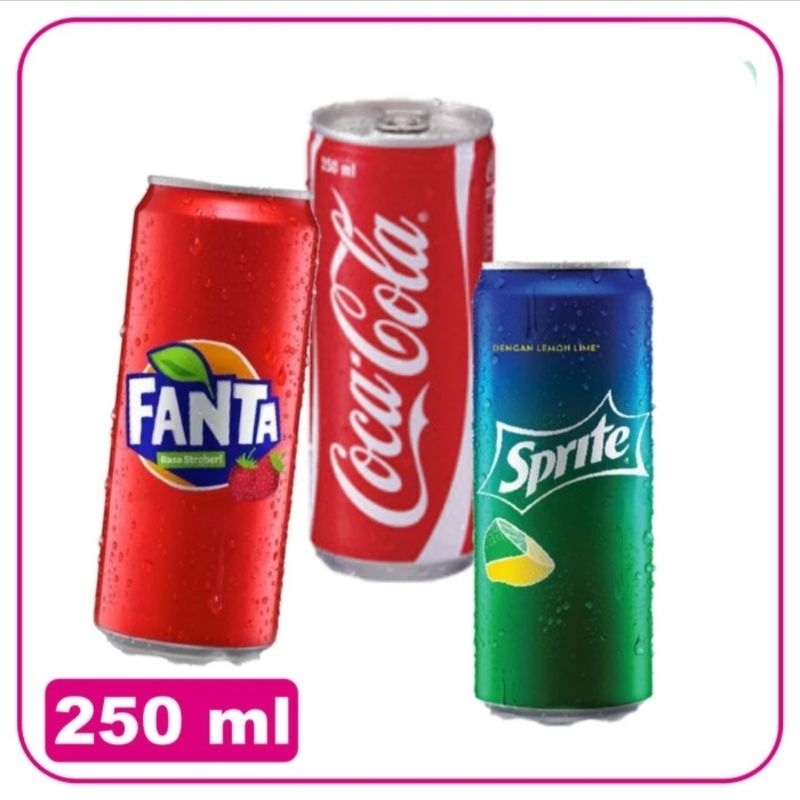 

Minuman sprite Fanta kaleng 250 ml exp panjang segar original